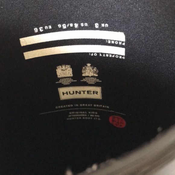 Hunter black matte rain boots size 4/5 - Picture 5 of 8